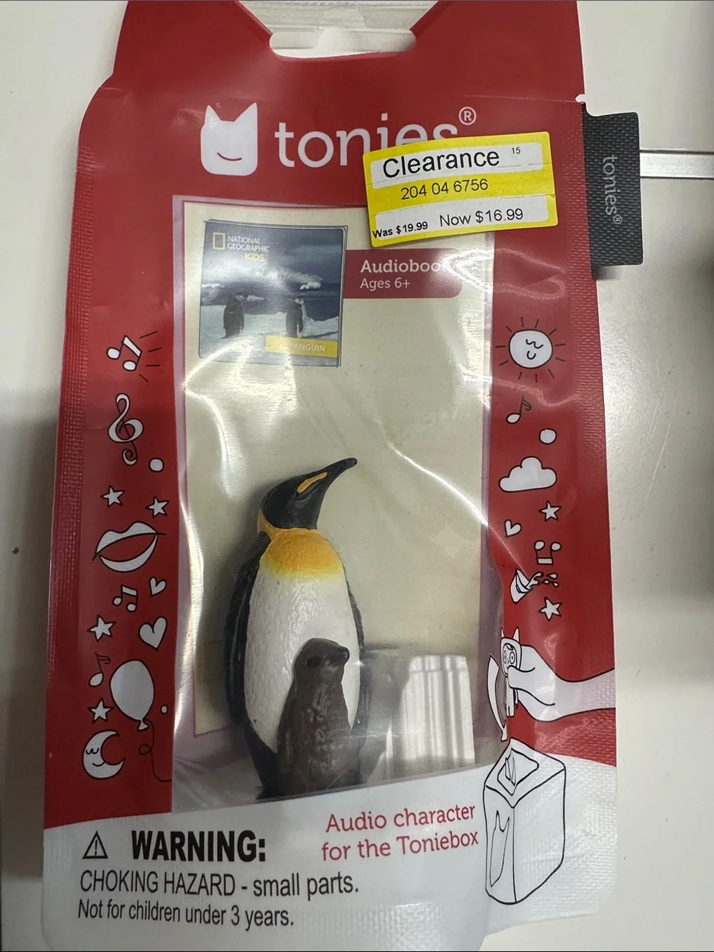 tonies Red Penguin Audio Character for Toniebox National Geographic